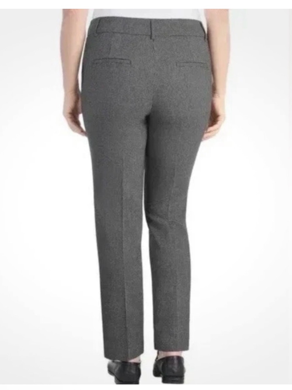 Hilary Radley Women's Pull-On Pintuck Straight Leg Pants Textured Grey - XXL - Picture 3 of 4